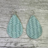 Amber Rayne Designs Leather earrings - braided