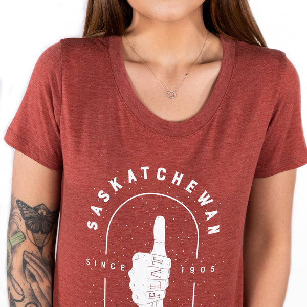 FLAT // Thumbs Up / Fitted Crew Neck / Ladies