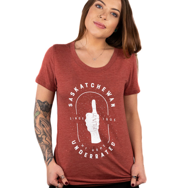 FLAT // Thumbs Up / Fitted Crew Neck / Ladies
