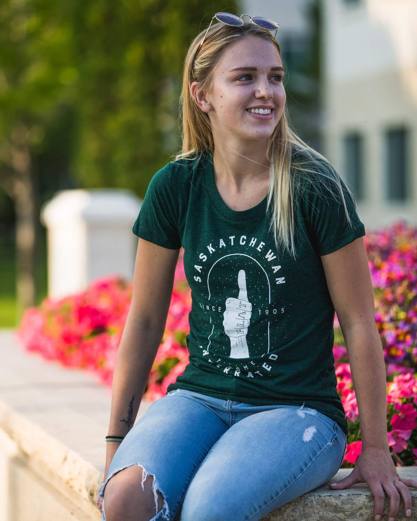 FLAT // Thumbs Up / Fitted Crew Neck / Ladies