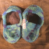 Leather soled lined adult slippers size 9-10 ladies