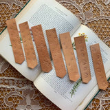 Bookmark, 1.5x7", Natural Vegetable Tanned Leather, Various stamps