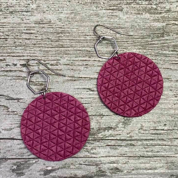 Amber Rayne Designs Mixed media Leather earrings - statement earrings