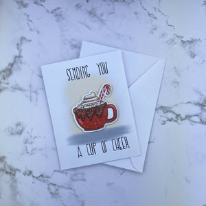 Cup of Cheer Stickard (Greeting Card with Sticker)