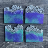 Sea Wave Coaster Set, resin