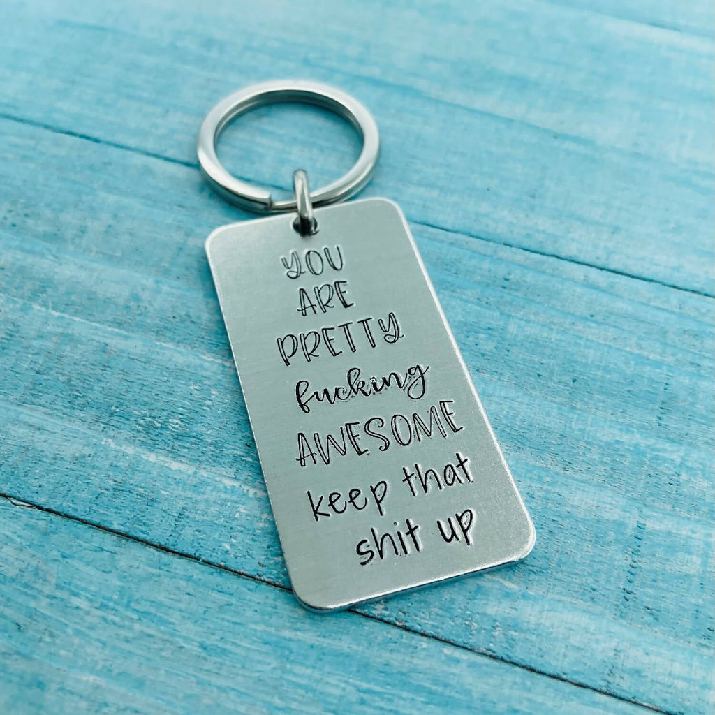 Large Metal Rectangle Keychain – handmadesaskyxe