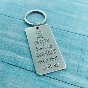 Large Metal Rectangle Keychains