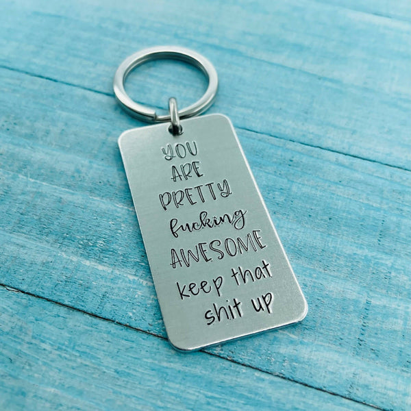 Large Metal Rectangle Keychains