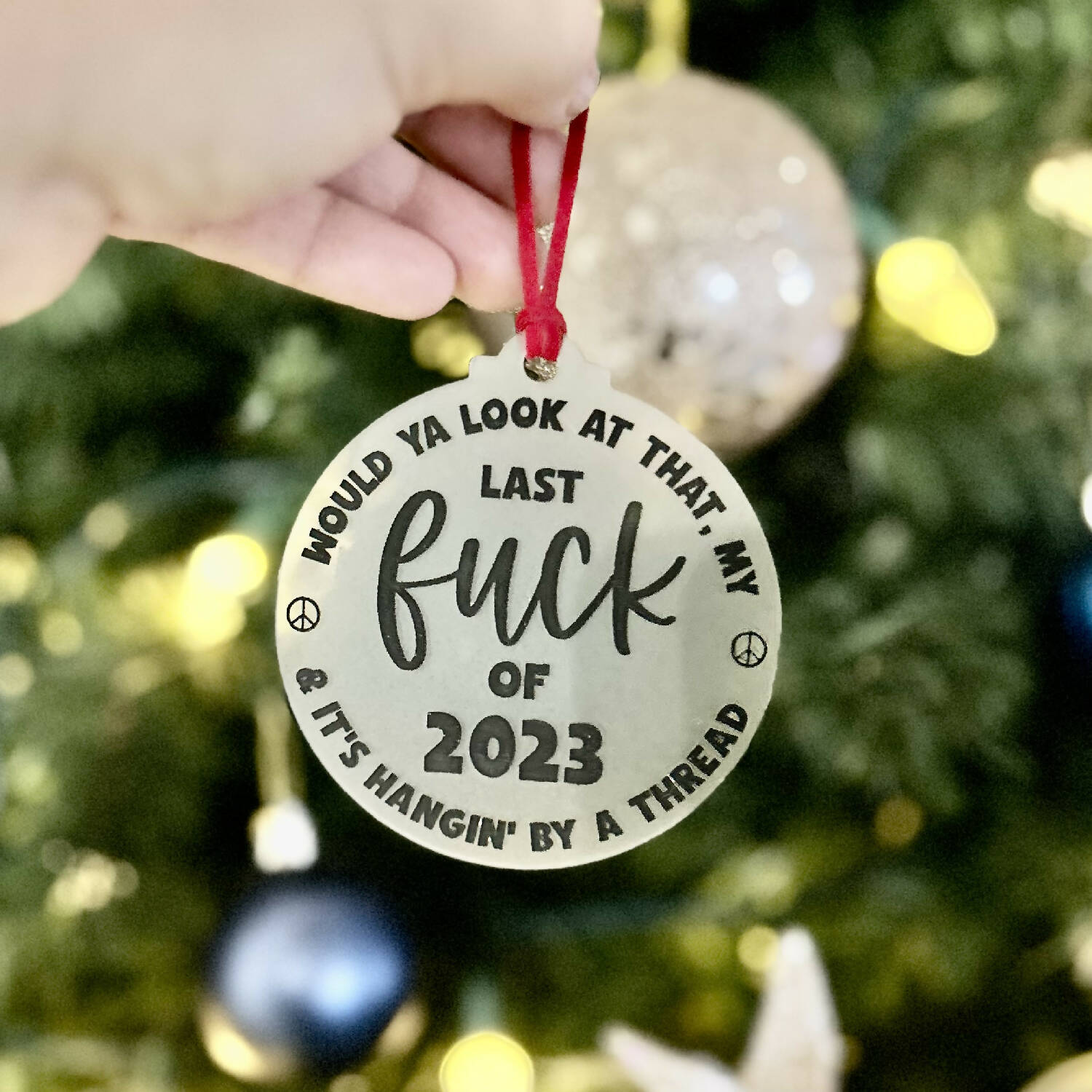 My Last Flying F*ck Christmas Ornament