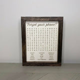 Mini Bathroom Word Search Sign