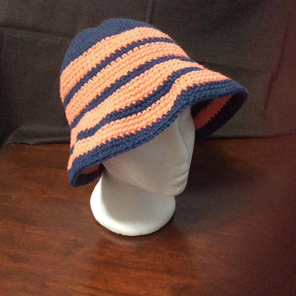Adult Navy/Orange Bucket Hat