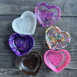 Heart Trinket Dishes, resin