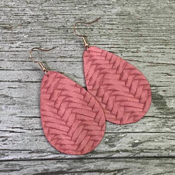 Amber Rayne Designs Leather earrings - braided