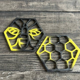 Bee Coaster Set, resin