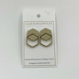 Double Hexagon Studs
