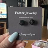10mm Pave Ball Earrings